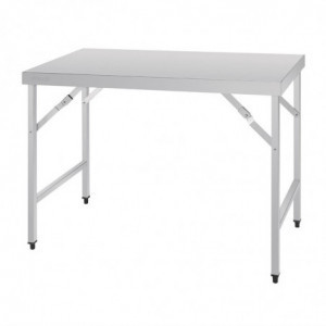 Folding Stainless Steel Table 1200 Mm - Vogue - Fourniresto