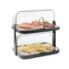 Sliding Lid Buffet Display Case - 2 Shelves - HENDI