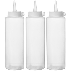 Flacon Distributeur Transparent - 0,2 L - Lot de 3