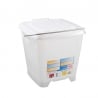 Seau Carré 12 L + Couvercle Étanche Blanc - Gilac