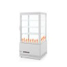 White Refrigerated Display Case with 4 Glass Sides - 68 liters