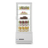 White Refrigerated Display Case with 4 Glass Sides - 98 liters