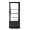 Black Refrigerated Display Case with 4 Glass Sides - 98 liters