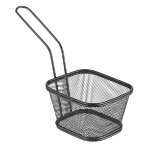 Miniature Black French Fries Basket - 130 x 115 mm