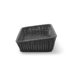 Black Rectangular Bread Basket - 400 x 300 mm