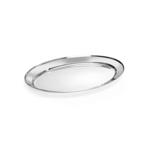 Oval Stainless Steel Dish - 450 x 290 mm - Brand HENDI - Fourniresto