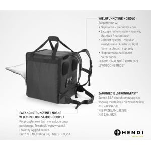 Insulated backpack for food transportation - Brand HENDI - Fourniresto