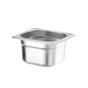 Gastro GN 1/6 Stainless Steel Pan - Depth 100 mm - 1.6 L - FourniResto