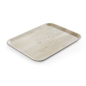 Melamine Printed Light Wood Service Tray - 430 x 330 mm