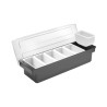 Ingredients Box - 6 Compartments in Black ABS - HENDI