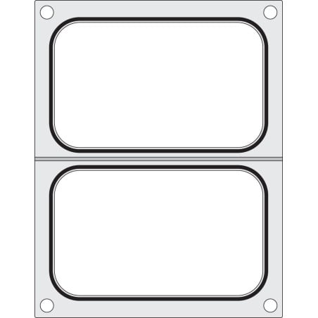 Matrice de Scellage pour Scelleuse Manuelle - 2 Compartiments 178 x 113 mm - Hendi