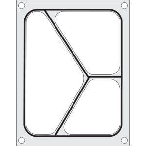 Sealing Matrix for Manual Sealer - 3 Compartments - Hendi