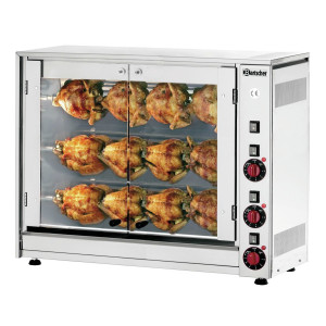 Electric rotisserie for 36 chickens pro