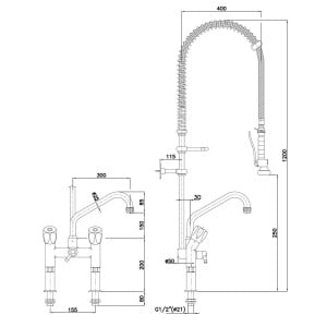 Αναμικτήρας GASTRO με σταυρούς - FourniResto - Κωδικός BR400115