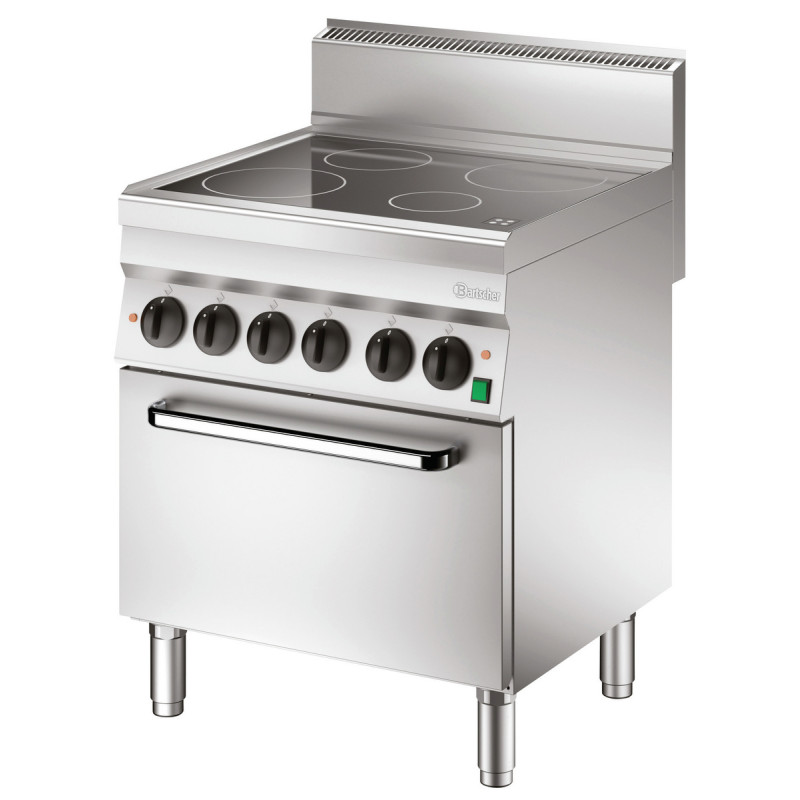 Four-zone radiant cooker with electric oven GN1/1 Series 650