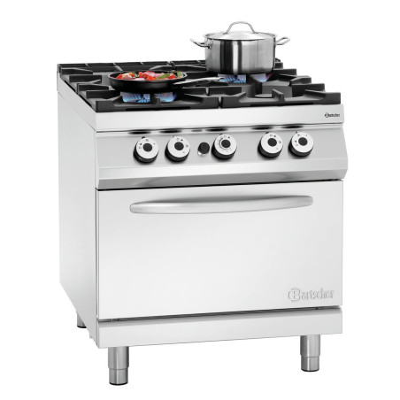 4-burner stove series 900 - Gas Oven GN 2/1 by Bartscher