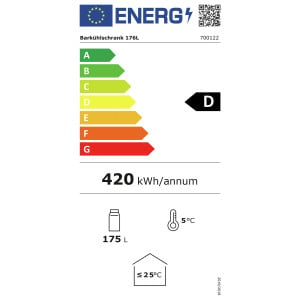 Arrière-Bar Refroidisseur de bouteilles 176 L