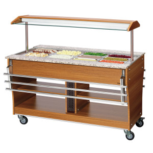 Sliding Shelves for Heated and Refrigerated Buffet - 4 x GN 1/1