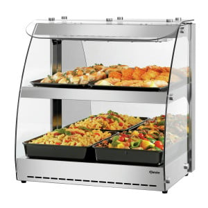 Heated Display Case 5900 2ER Bartscher in Stainless Steel