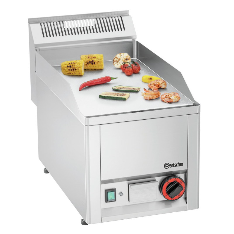 Plancha GPL 320E-G Bartscher: Plaque lisse chromée et puissance 3000W