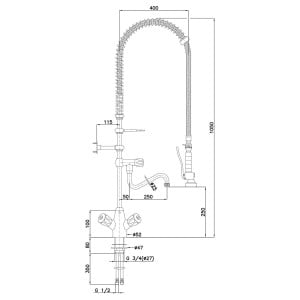 Μίξερ Bartscher 26L-1801B με ντους