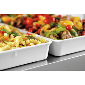 Elegant presentation dish in white melamine - Brand Bartscher