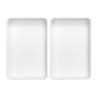 Presentation dish 17W-280x420 in white melamine - Bartscher