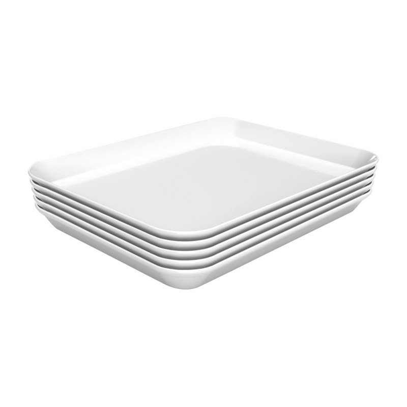 High-end white melamine presentation dish - 17W-150x190 Bartscher