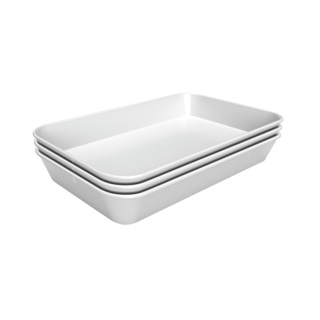 Presentation tray 280x420 in white melamine | Bartscher