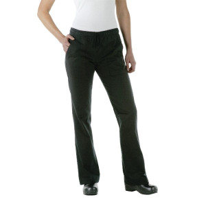 Pantalon De Cuisine Femme Noir Executive - Taille S - Chef Works - Fourniresto