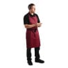 Tablier Bavette Bordeaux En Polycoton 710 X 970 Mm - Whites Chefs Clothing - Fourniresto