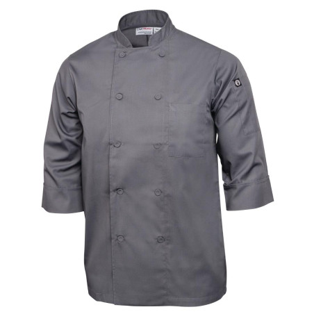 Veste De Cuisine Mixte Grise - Taille L - Chef Works - Fourniresto