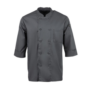 Unisex Grey Kitchen Jacket - Size M - Chef Works - Fourniresto