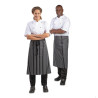 White and Black Striped Kitchen Apron 760 x 970 mm - Whites Chefs Clothing - Fourniresto