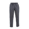 Mixed Black and White Striped Baggy Kitchen Pants - Size L - Chef Works - Fourniresto