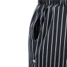 Mixed Black and White Striped Baggy Kitchen Pants - Size L - Chef Works - Fourniresto