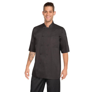 Μπλούζα μαγειρικής unisex μαύρη Cool Vent Montreal - Μέγεθος Xs - Chef Works - Fourniresto