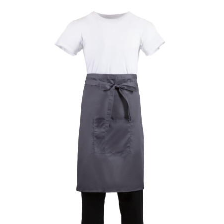 Anthracite Grey Server Apron in Polycotton 1000 x 700 mm - Whites Chefs Clothing - Fourniresto