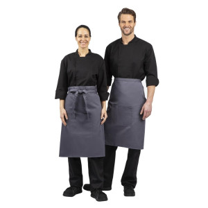 Anthracite Grey Server Apron in Polycotton 1000 x 700 mm - Whites Chefs Clothing - Fourniresto