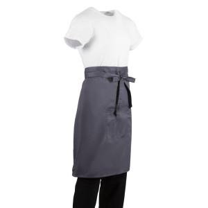 Tablier de Serveur Gris Anthracite en Polycoton 1000 x 700 mm - Whites Chefs Clothing - Fourniresto