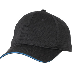 Black Cool Vent Baseball Cap with Blue Trim in Polycotton - One Size - Chef Works - Fourniresto