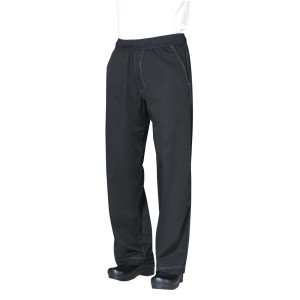 Pantalon De Cuisine Mixte Baggy Noir - Taille L - Chef Works - Fourniresto