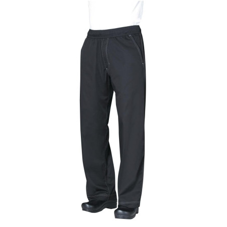 Pantalon De Cuisine Mixte Baggy Noir - Taille Xl - Chef Works - Fourniresto