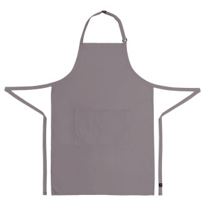 Bib Apron with Adjustable Neck Strap and Double Pocket Gray 610 x 860 mm - Chef Works - Fourniresto