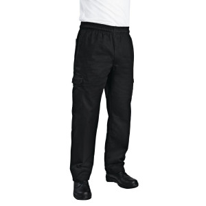 Παντελόνι Μαγειρικής Unisex Fit Cargo Μαύρο - Μέγεθος XL - Chef Works - Fourniresto