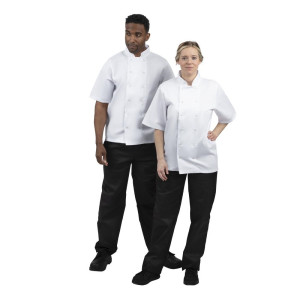 Veste de Cuisine Blanche à Manches Courtes Boston - Taille L - Whites Chefs Clothing - Fourniresto