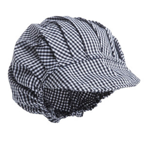 Charlotte in Blue and White Checkered Polycotton - One Size - Whites Chefs Clothing - Fourniresto