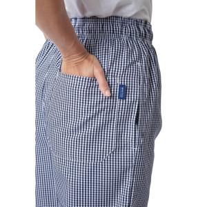 Pantalon de Cuisine Mixte Vegas à Petits Carreaux Bleus et Blancs - Taille XS - Whites Chefs Clothing - Fourniresto