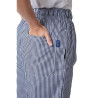 Pantalon de Cuisine Mixte Vegas à Petits Carreaux Bleus et Blancs - Taille XXL - Whites Chefs Clothing - Fourniresto