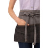 Short Gray Urban Manhattan Server Apron 304 x 584 mm - Chef Works - Fourniresto